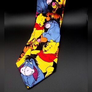 90's Winnie the Pooh Tigger Eeyore Disney Silk Tie